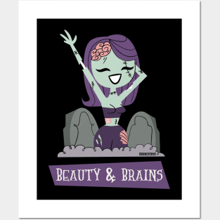 Beauty & Brains Posters and Art